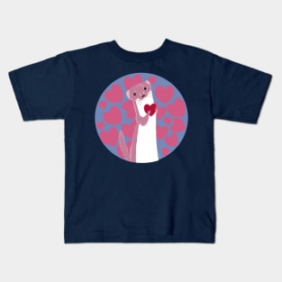 Women weasel in pink Kids T-Shirt